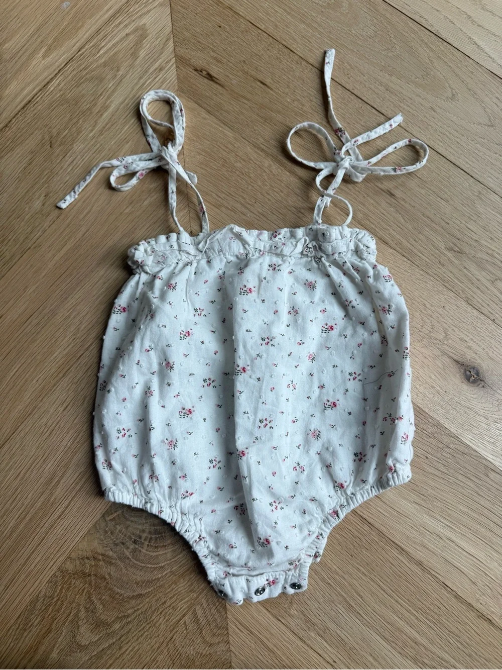 Baby Floral Swiss Dot Romper